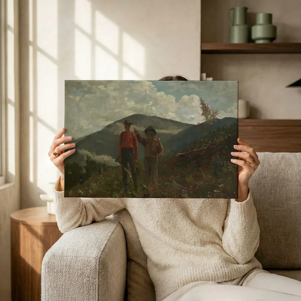 Sfeerimpressie: Two Guides van Winslow Homer terwijl het omhoog wordt gehouden