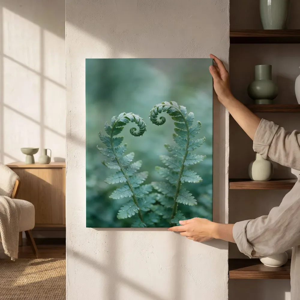 Sfeerimpressie: Varens in na de regen, zilvergroen 3 naast de kast