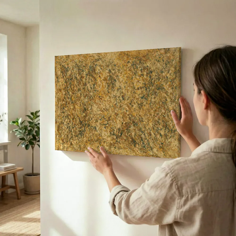 Sfeerimpressie: Veeg Spetter in diep amberglans terwijl het wordt opgehangen