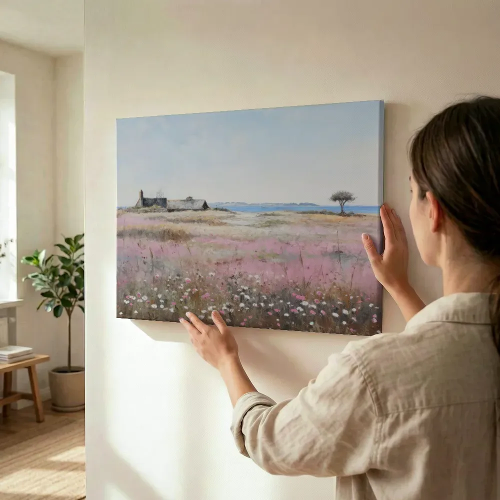 Sfeerimpressie: Verlaten huis aan zee terwijl het wordt opgehangen
