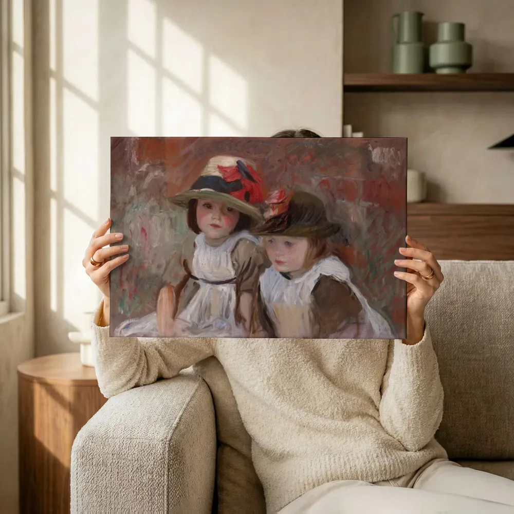 Sfeerimpressie: Village Children van John Singer Sargent terwijl het omhoog wordt gehouden