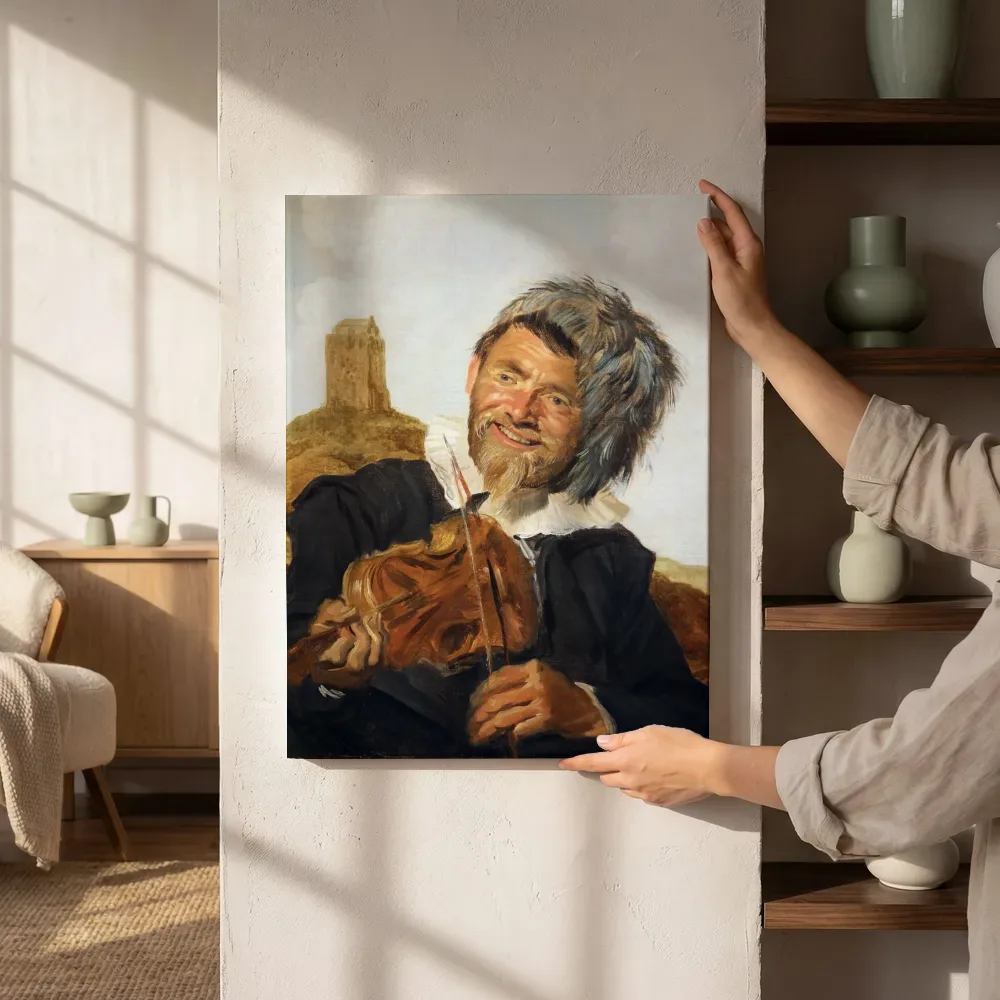 Sfeerimpressie: Vioolspelende vischer van Frans Hals naast de kast