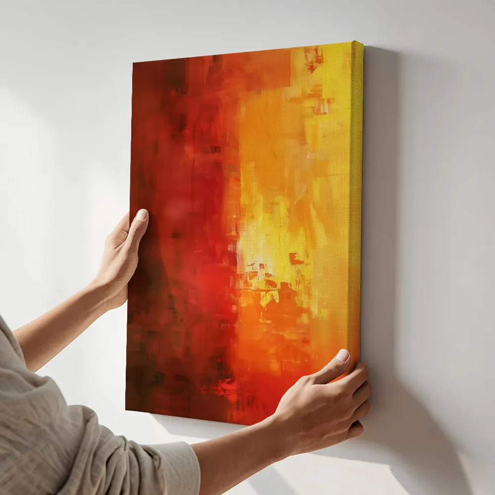 Sfeerimpressie: Vloeiend vuur terwijl het aan de muur wordt gehangen