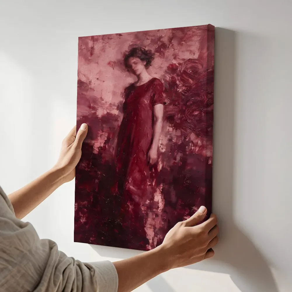 Sfeerimpressie: Vrouw half opgelost terwijl het aan de muur wordt gehangen