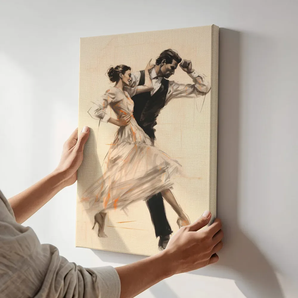 Sfeerimpressie: Vurige tango terwijl het aan de muur wordt gehangen