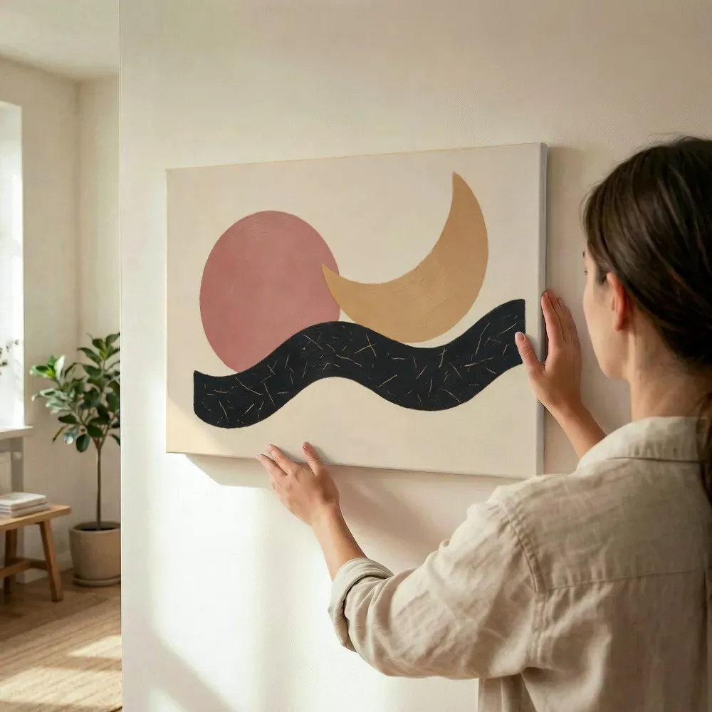 Sfeerimpressie: Wassende maan Retro Shapes 13 terwijl het wordt opgehangen
