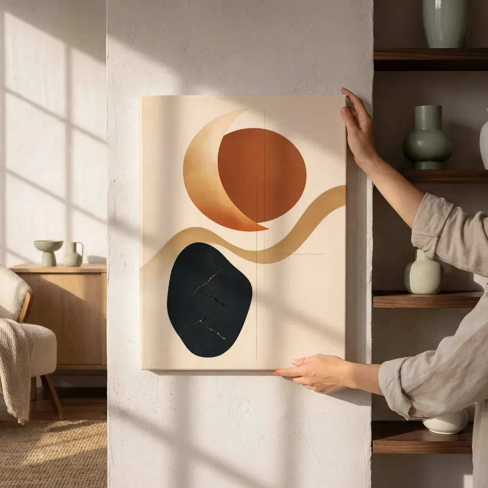Sfeerimpressie: Wassende maan Retro Shapes 14 naast de kast
