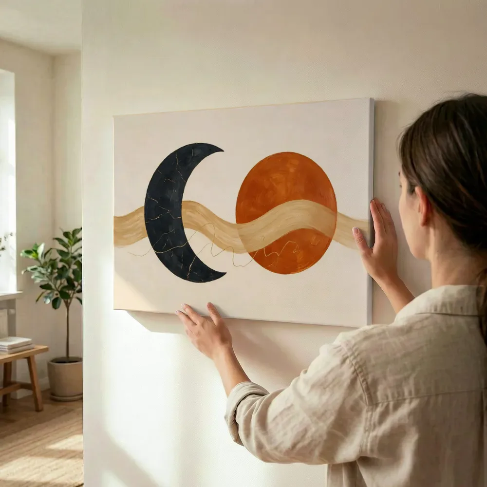 Sfeerimpressie: Wassende maan Retro Shapes 4 terwijl het wordt opgehangen