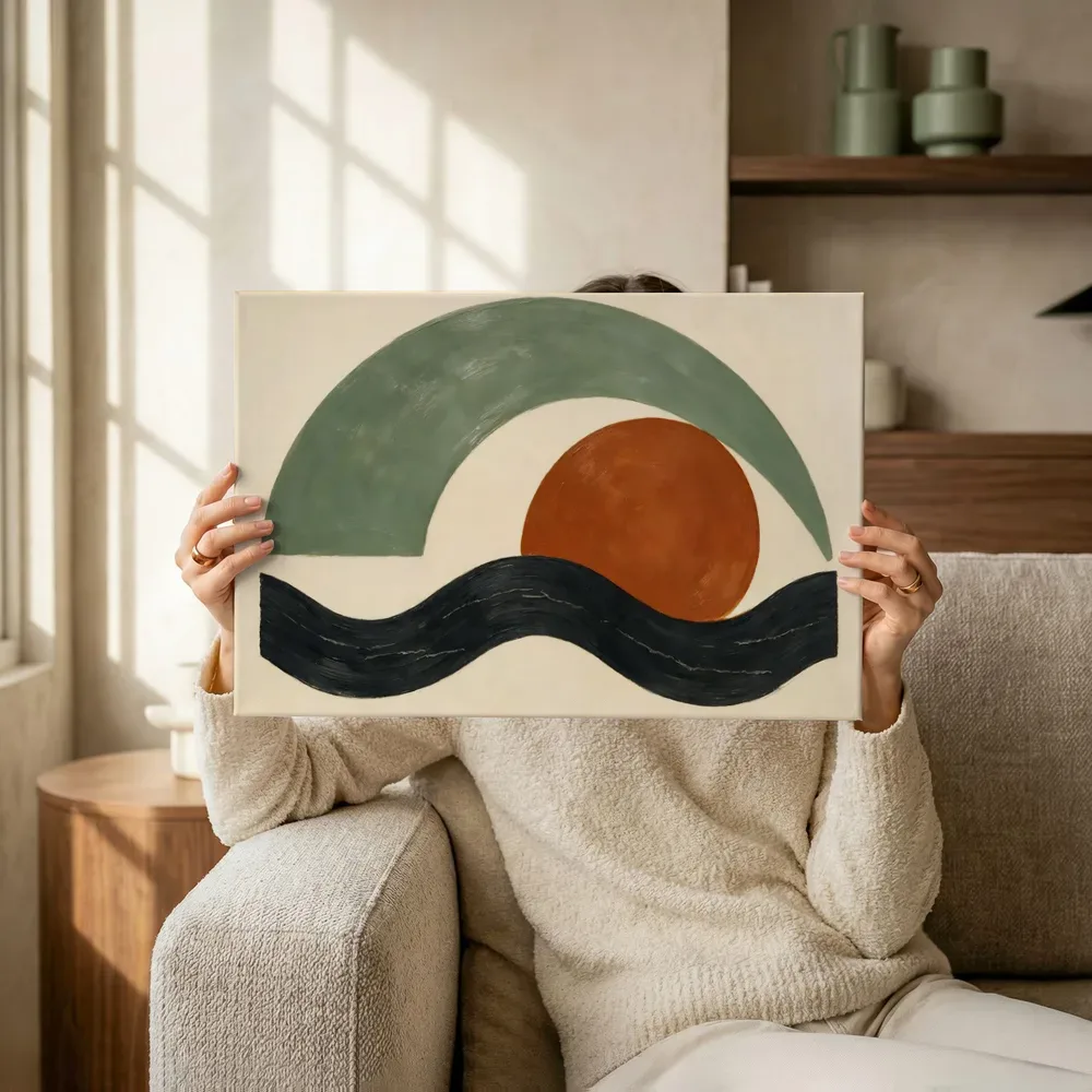 Sfeerimpressie: Wassende maan Retro Shapes 9 terwijl het omhoog wordt gehouden