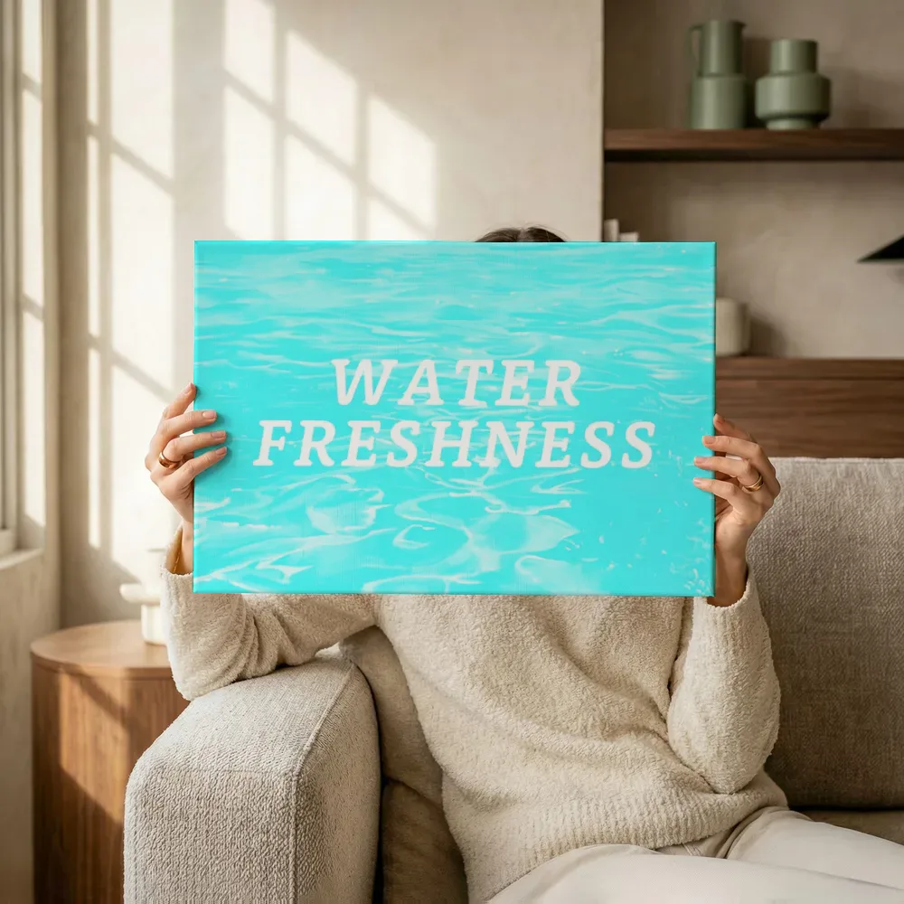 Sfeerimpressie: Water verfrissing terwijl het omhoog wordt gehouden