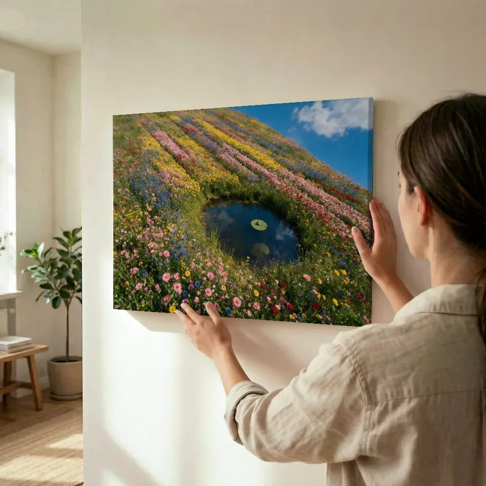Sfeerimpressie: Wilde Bloemenweide bij volle zon 2 terwijl het wordt opgehangen