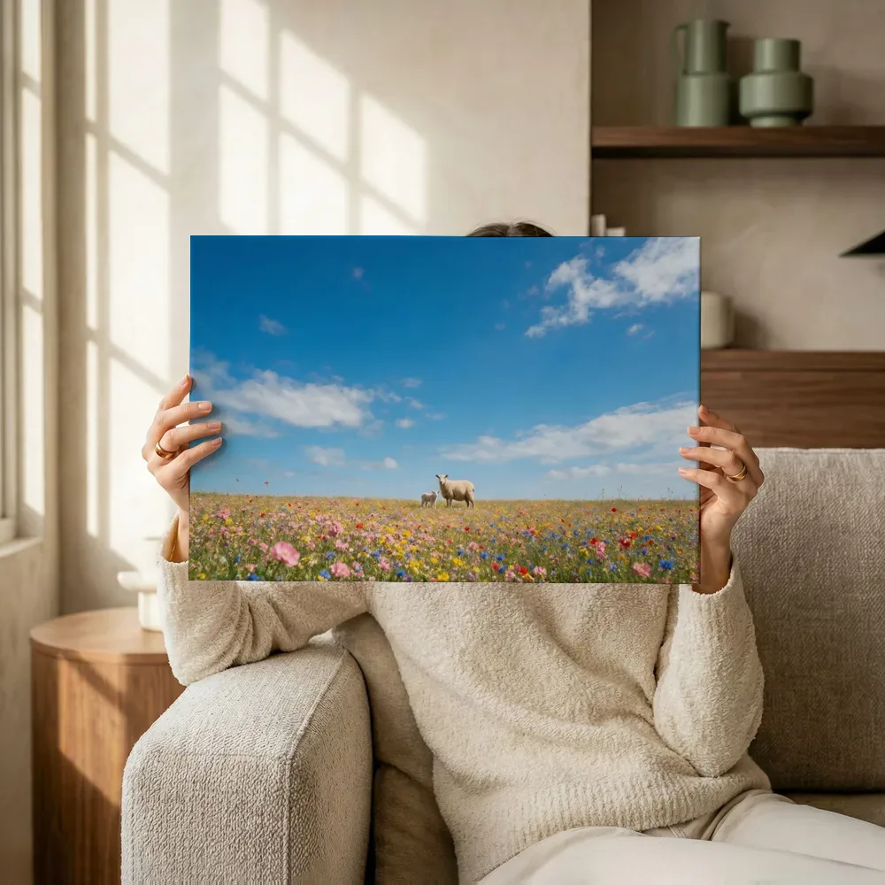 Sfeerimpressie: Wilde Bloemenweide bij volle zon 3 terwijl het omhoog wordt gehouden