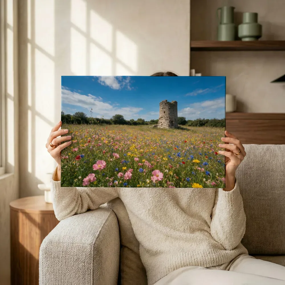 Sfeerimpressie: Wilde Bloemenweide bij volle zon terwijl het omhoog wordt gehouden