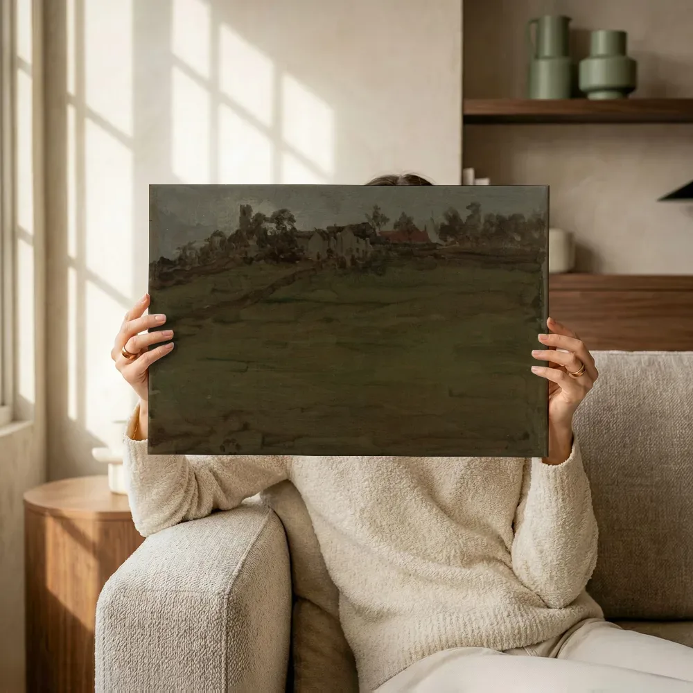 Sfeerimpressie: Notitie in groen, Wortley van James McNeill Whistler terwijl het omhoog wordt gehouden