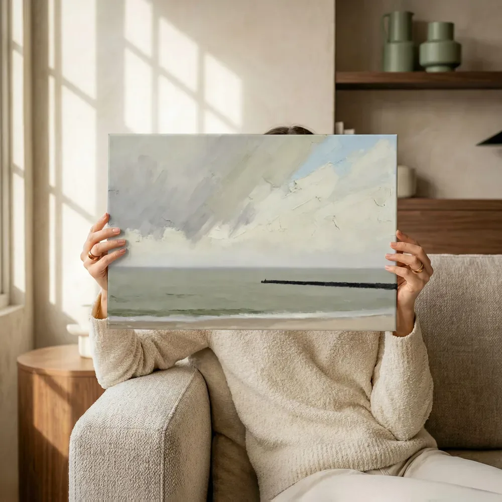 Sfeerimpressie: Zee in mist gehuld terwijl het omhoog wordt gehouden