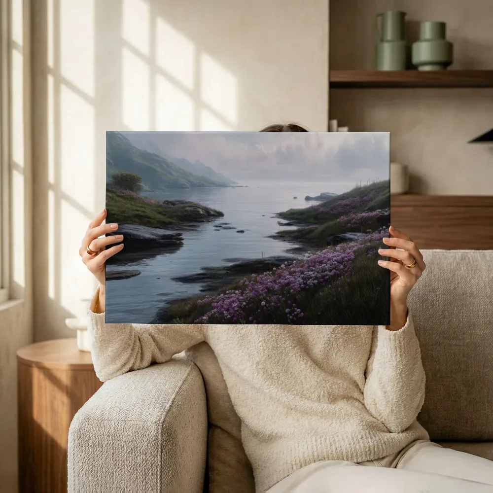 Sfeerimpressie: Zeetrift langs de fjordkust terwijl het omhoog wordt gehouden