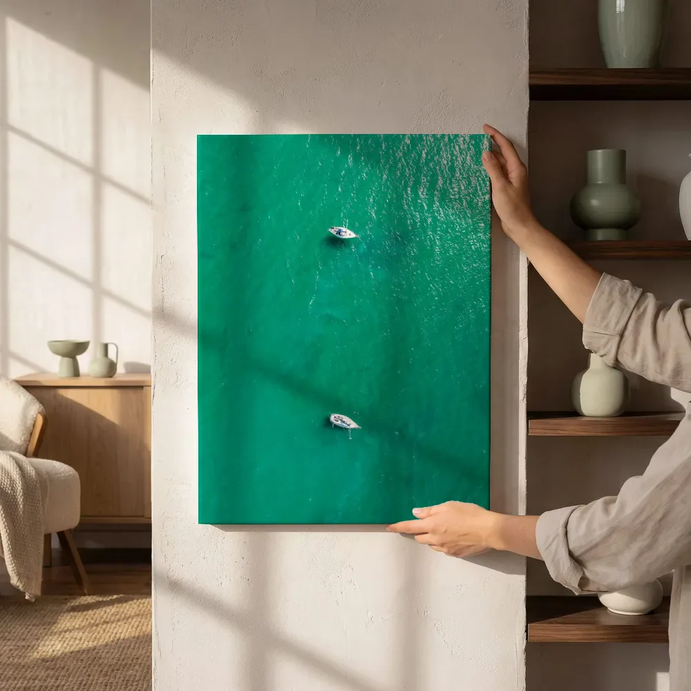 Sfeerimpressie: Zeilboten in turquoise water naast de kast