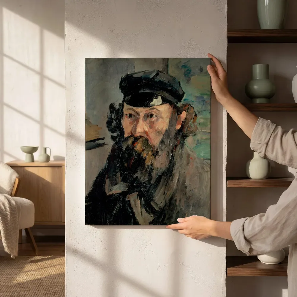 Sfeerimpressie: Zelfportret met pet van Paul Cézanne naast de kast
