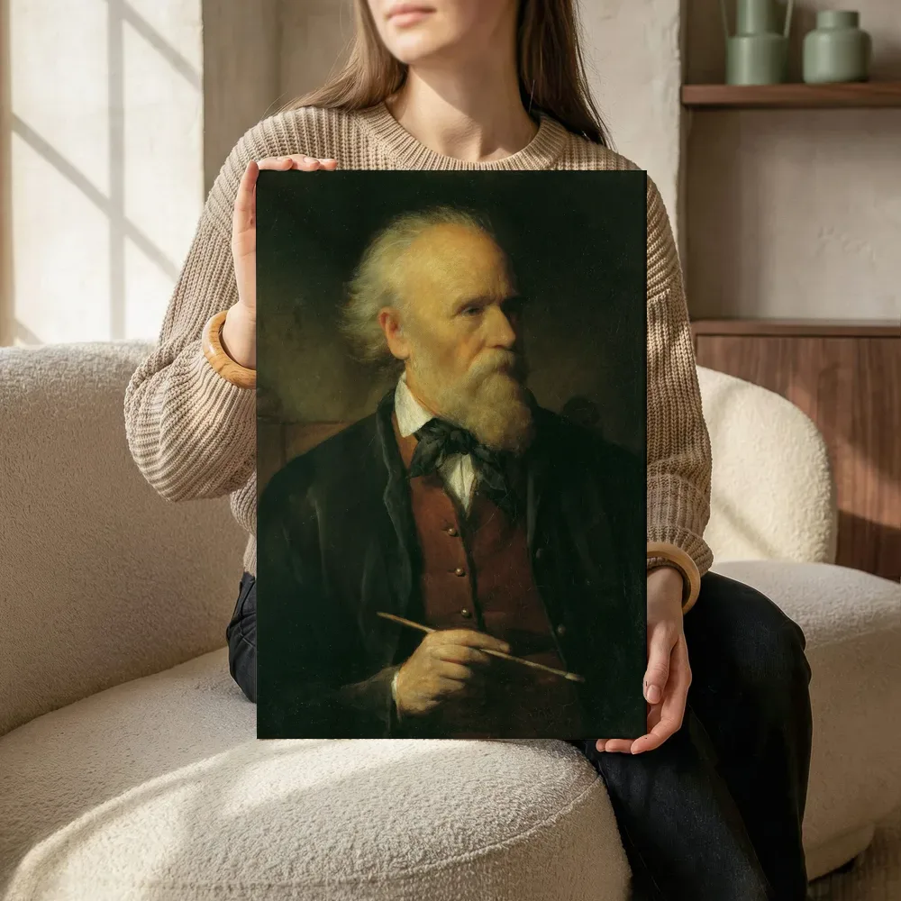 Sfeerimpressie: Zelfportret van Friedrich von Amerling terwijl het zittend wordt getoond