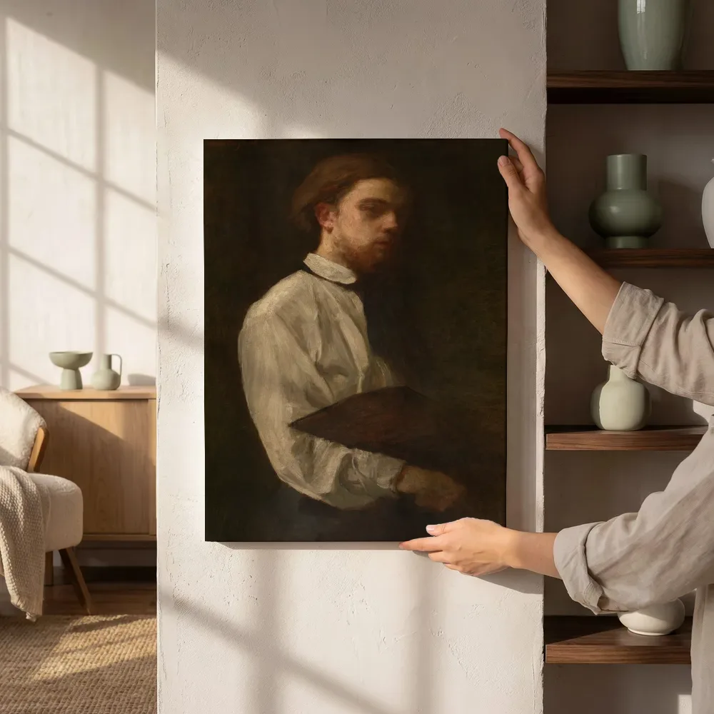 Sfeerimpressie: Zelfportret van Henri Fantin-Latour naast de kast