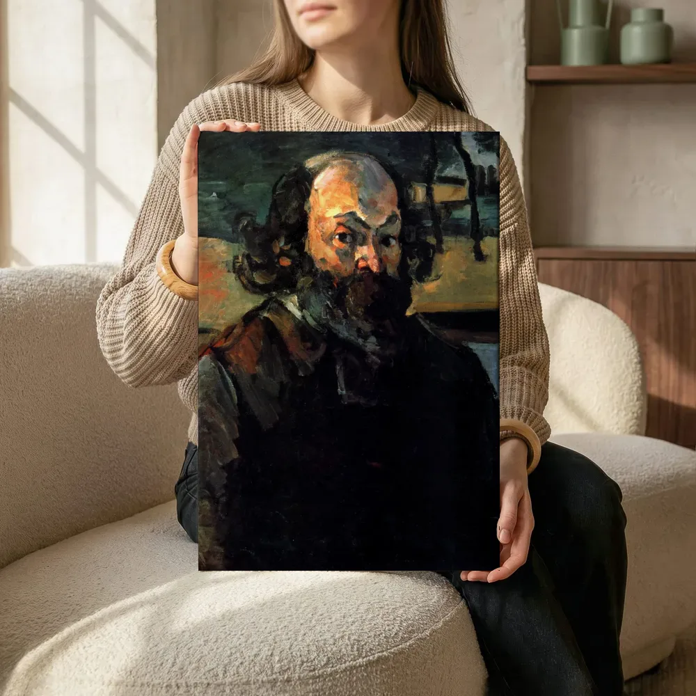 Sfeerimpressie: Zelfportret van Paul Cézanne terwijl het zittend wordt getoond