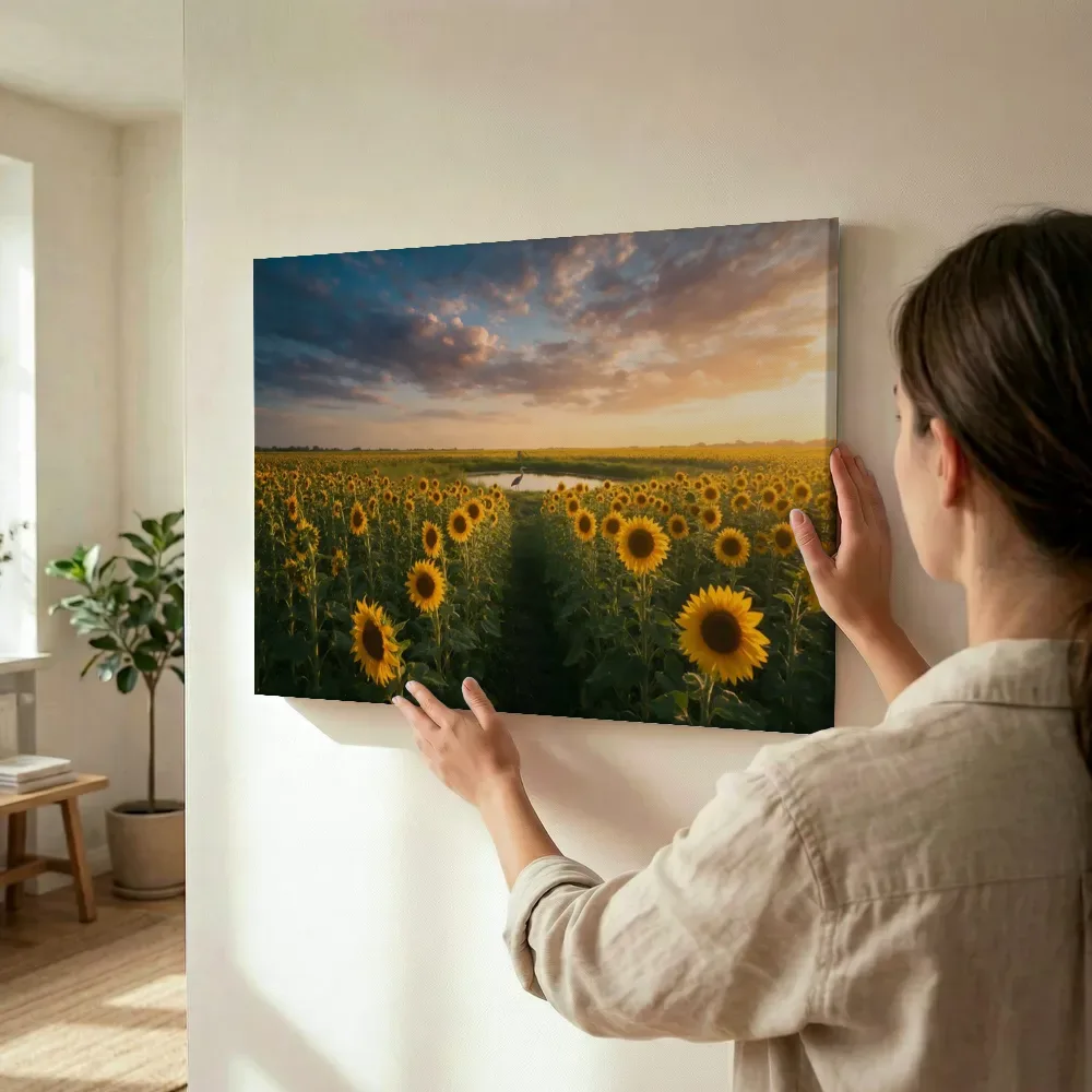 Sfeerimpressie: Zonnebloem bij het gouden uur 4 terwijl het wordt opgehangen