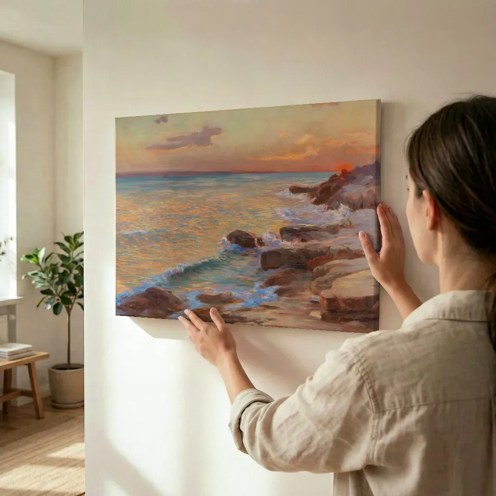 Sfeerimpressie: Zonsondergang in Split van Menci Clement Crnčić terwijl het wordt opgehangen