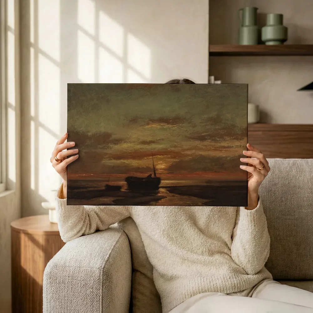 Sfeerimpressie: Zonsondergang van Jules Dupré terwijl het omhoog wordt gehouden