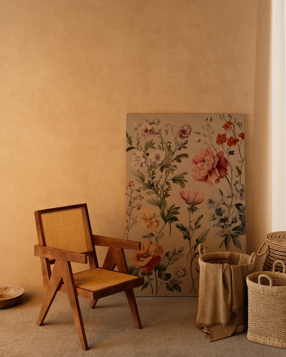 Botanische bloemenplaat, canvas schilderij uit de collectie botanische prenten