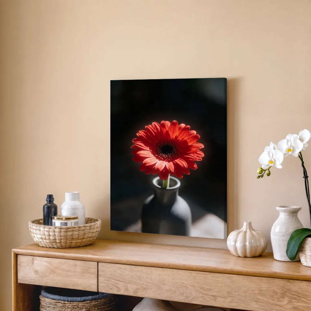 Gerbera in volle zon, canvas schilderij uit de collectie gerbera