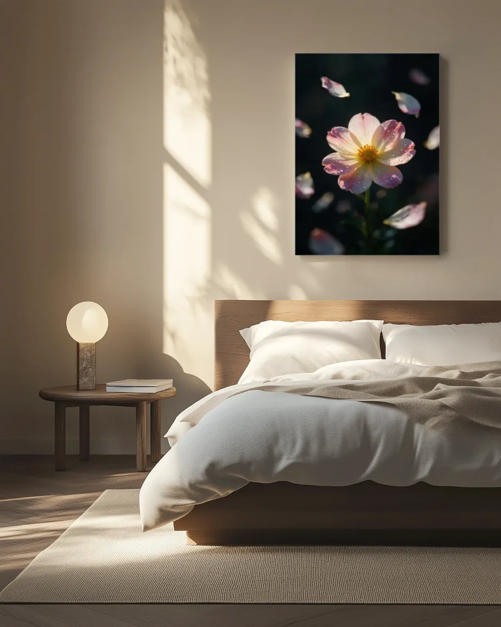 Japanse Sierkers in de dauw, canvas schilderij uit de collectie japanse sierkers