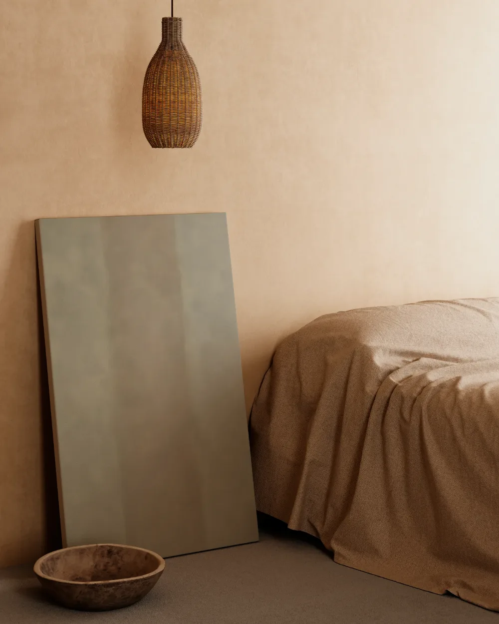 Banen in mist, canvas schilderij uit de collectie minimalisme