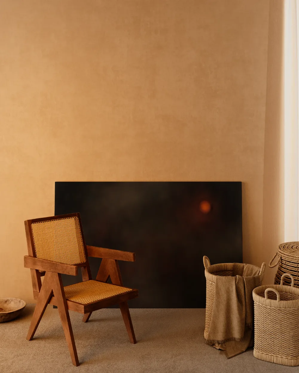 Kleine Cirkel Nevel in Vulkanisch, canvas schilderij uit de collectie minimalisme