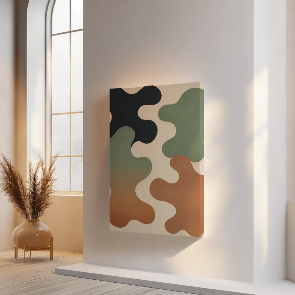 Amoebevlekken Organic Geometry 4, canvas schilderij uit de collectie organic geometry