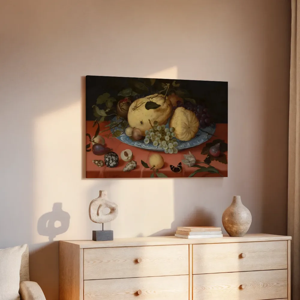 Stilleven met fruit van Balthasar van der Ast, canvas schilderij uit de collectie balthasar van der ast