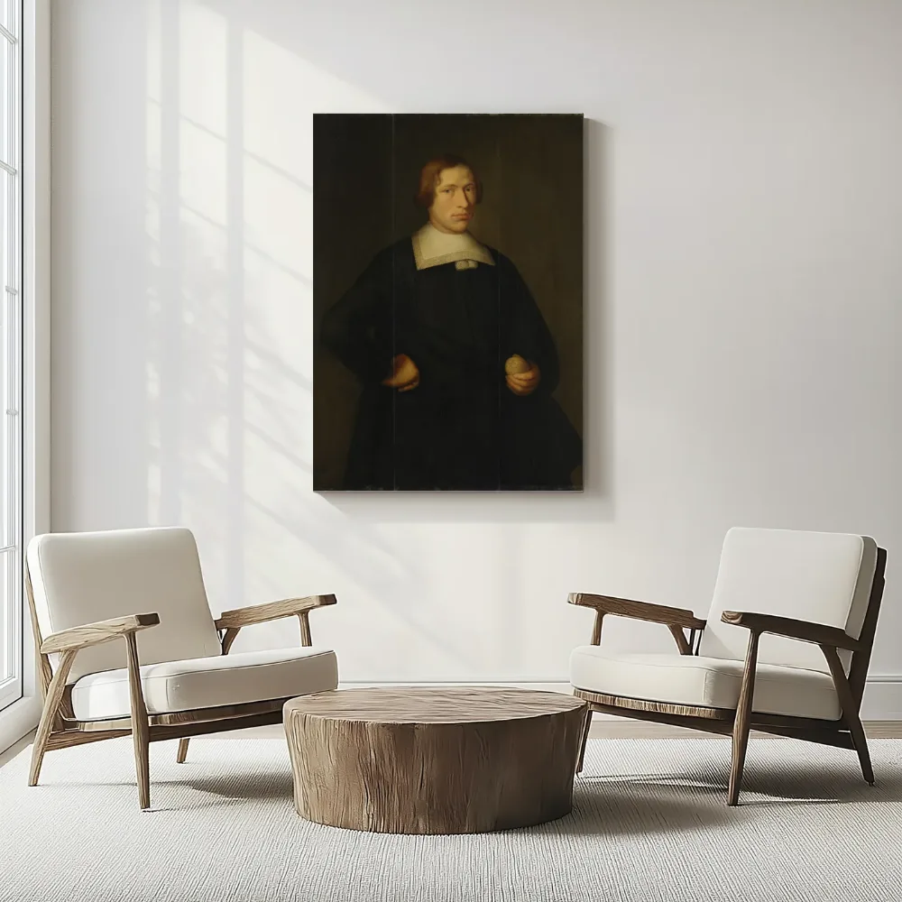 Portret van een jonge man met een citroen van Bartholomeus van der Helst, canvas schilderij uit de collectie bartholomeus van der helst