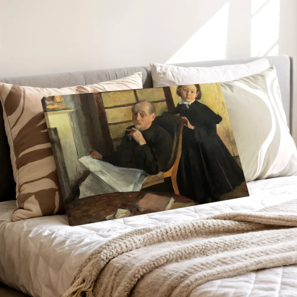 Henri en zijn nicht Lucie van Edgar Degas, canvas schilderij uit de collectie edgar degas