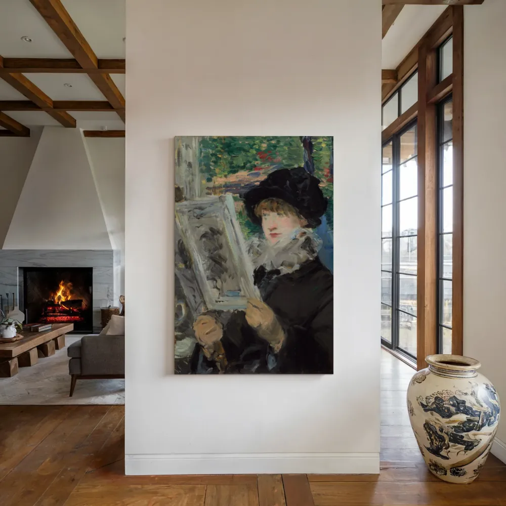 Lezende vrouw van Edouard Manet, canvas schilderij uit de collectie edouard manet
