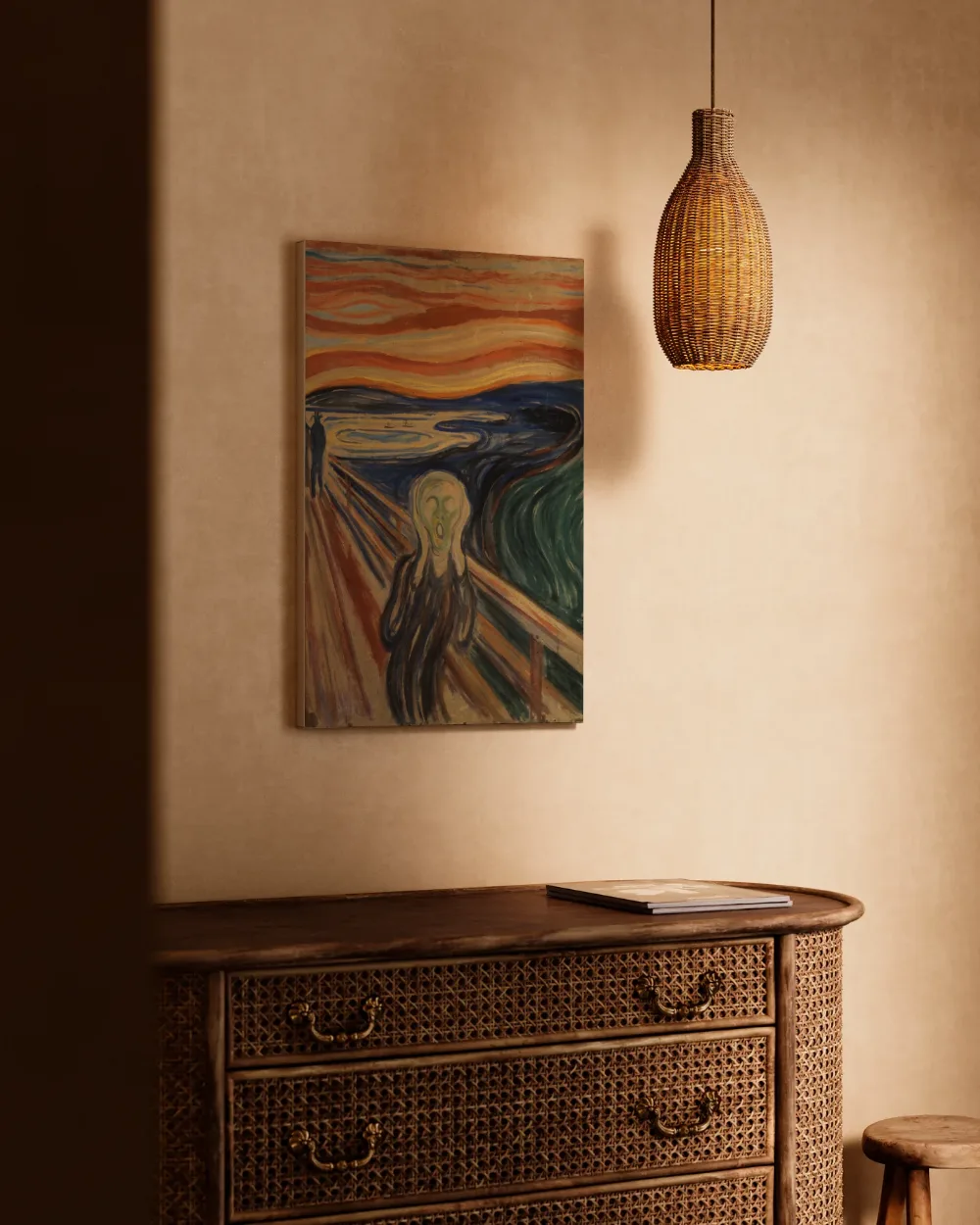 De schreeuw van Edvard Munch, canvas schilderij uit de collectie edvard munch
