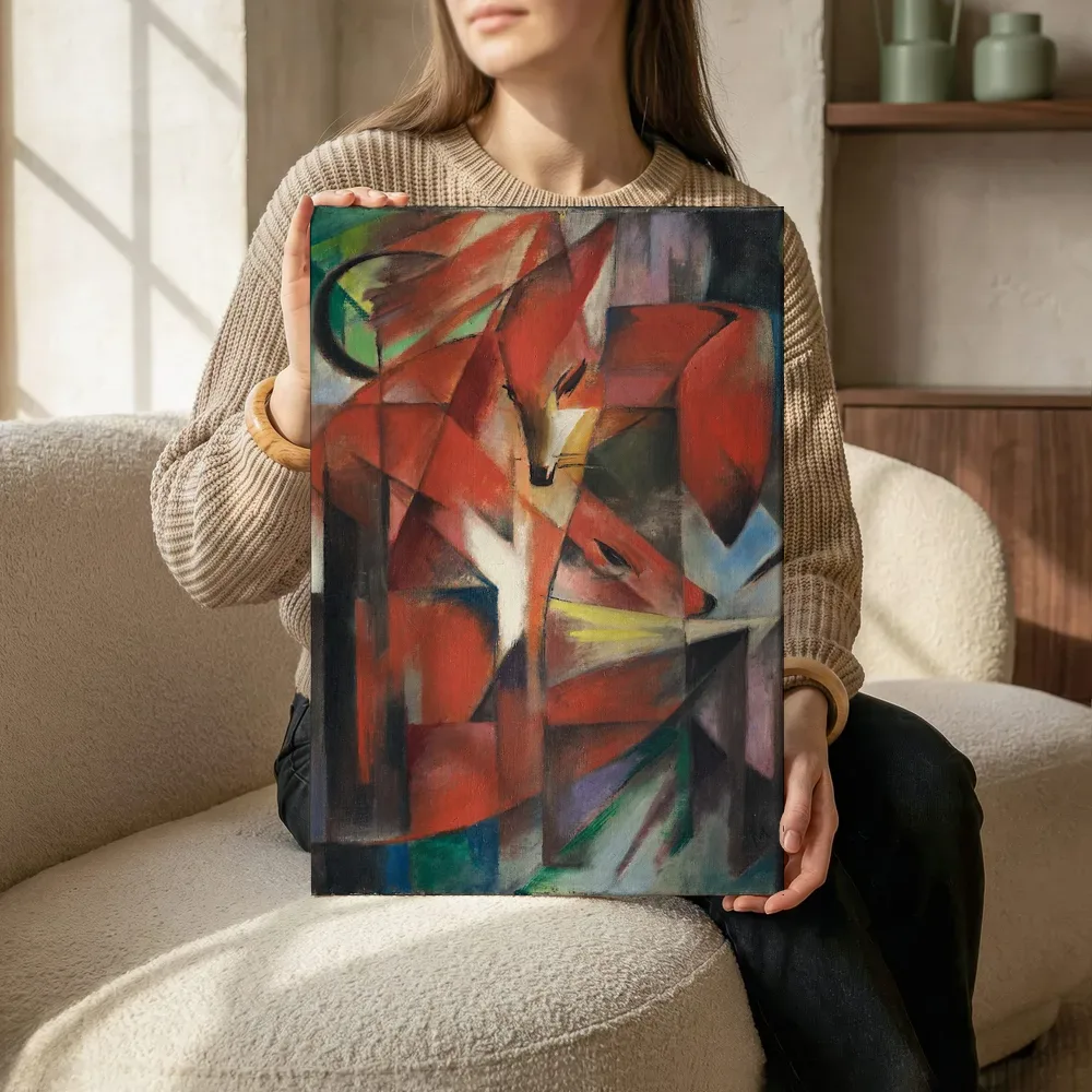De vossen van Franz Marc, canvas schilderij uit de collectie franz marc