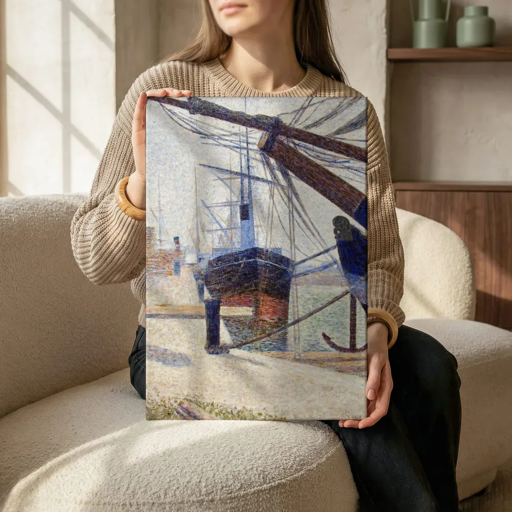 Angolo di una darsena, Honfleur van Georges Seurat, canvas schilderij uit de collectie georges seurat