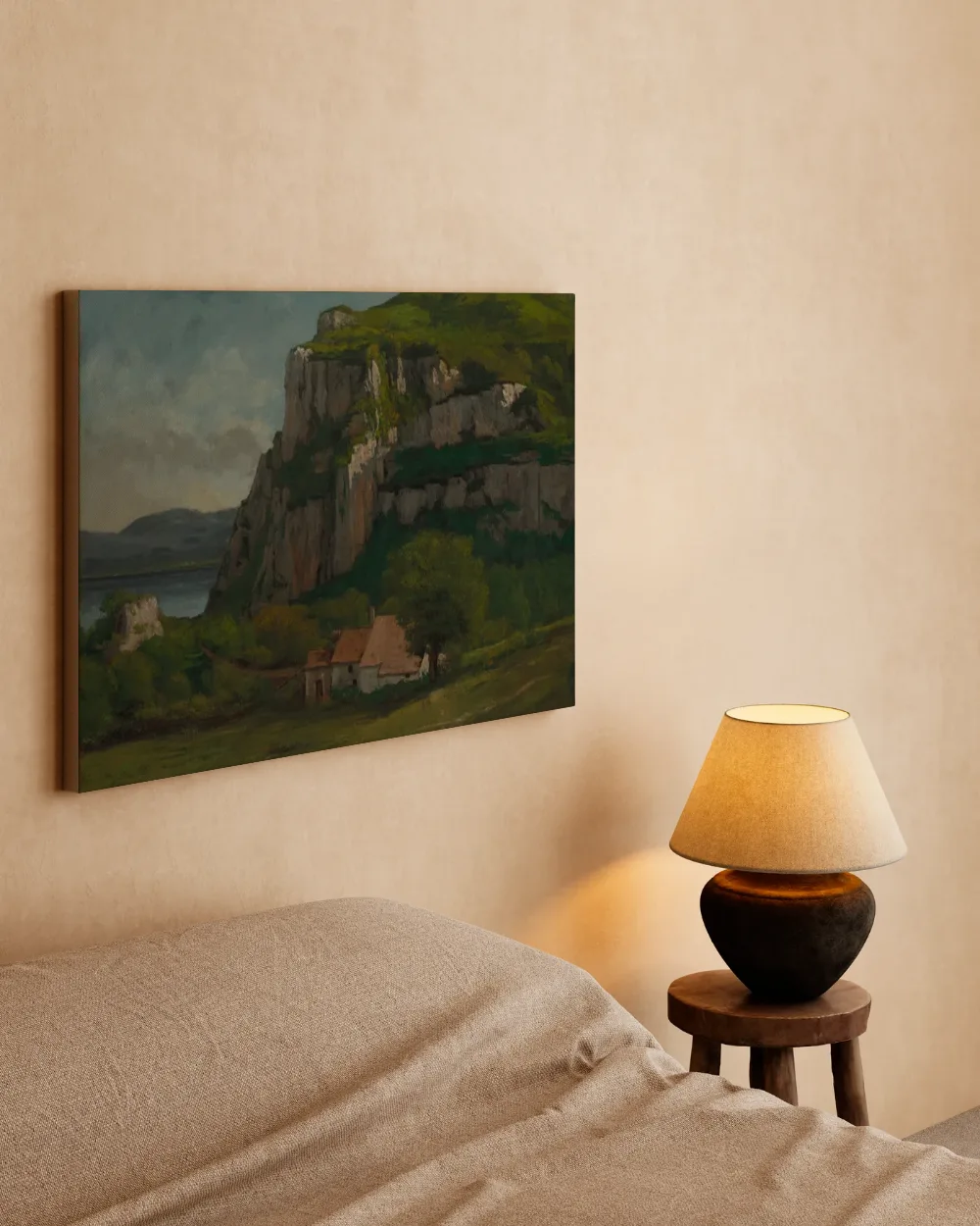 De rots van Hautepierre van Gustave Courbet, canvas schilderij uit de collectie gustave courbet