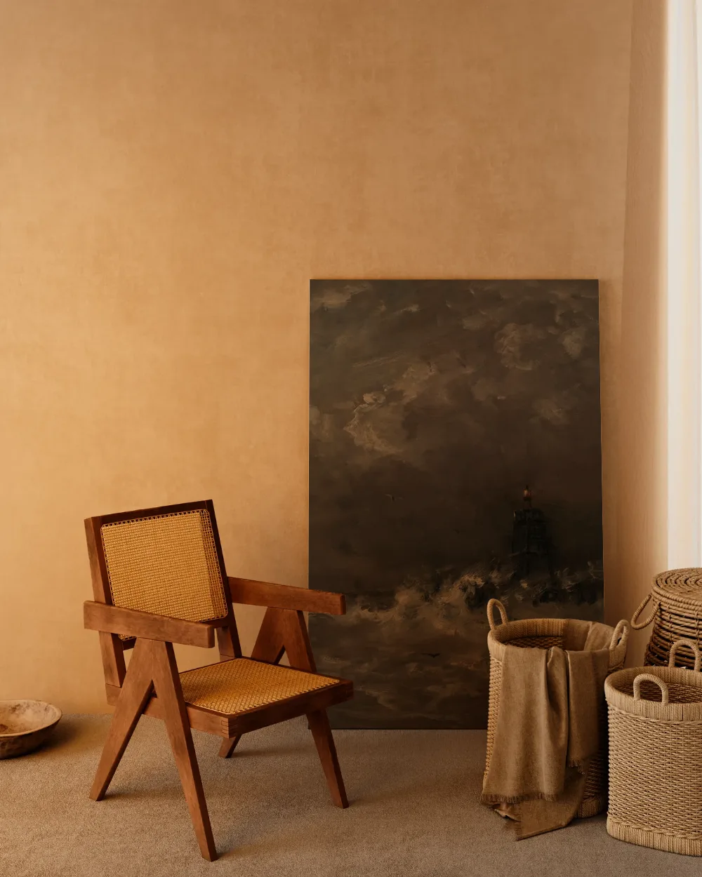 Vuurtoren in de branding van Hendrik Willem Mesdag, canvas schilderij uit de collectie hendrik willem mesdag