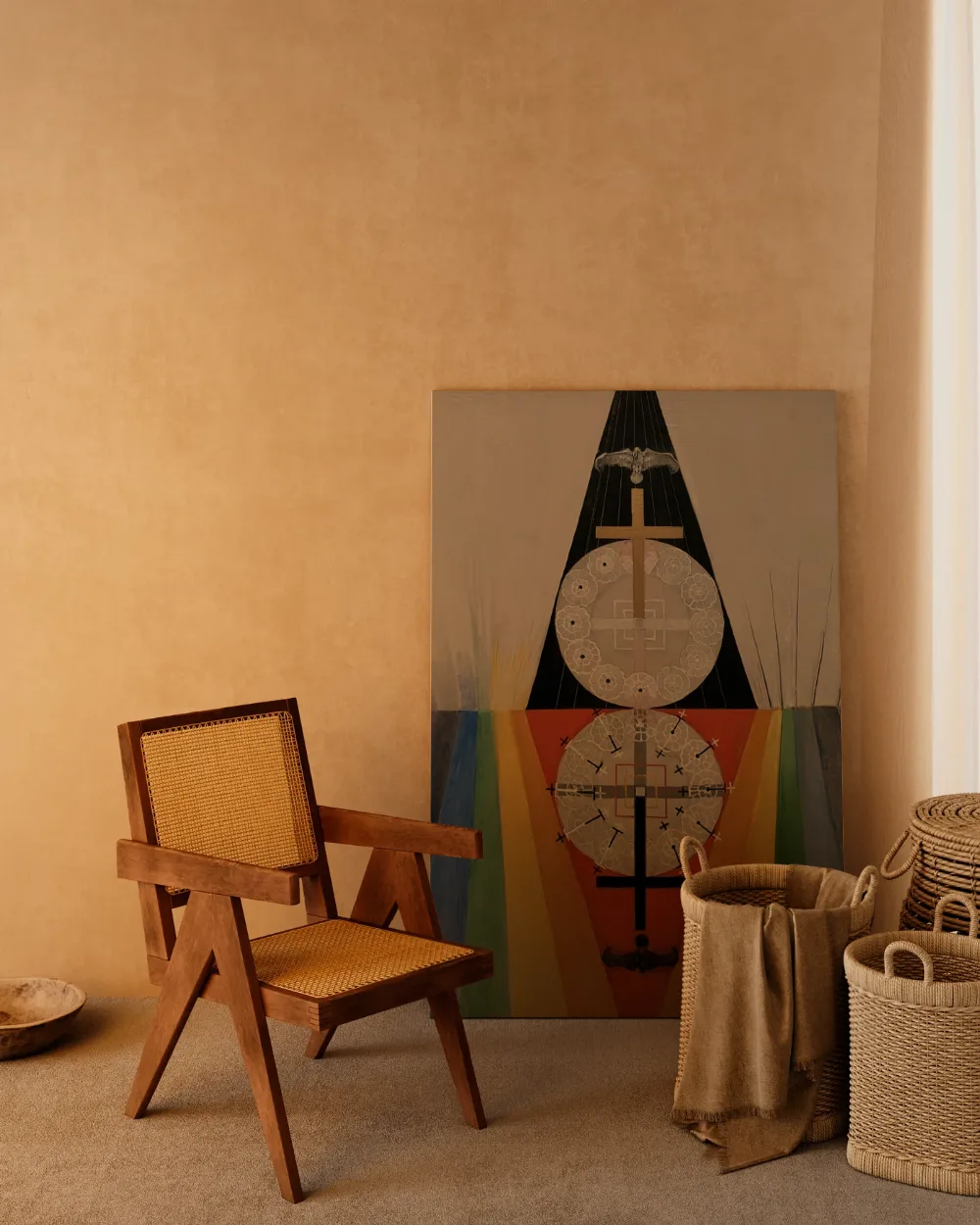 De US-serie, groep VIII, nr. 7 van Hilma af Klint, canvas schilderij uit de collectie hilma af klint