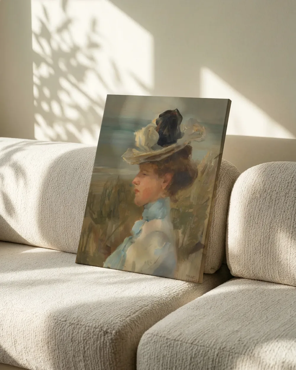 Jonge vrouw, uitkijkend over zee van Isaac Israels, canvas schilderij uit de collectie isaac israels