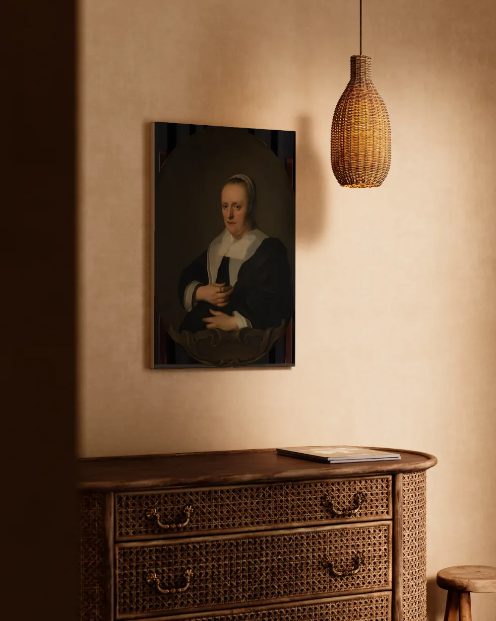 Portret van Sara de Bie van Jacob Adriaensz Backer, canvas schilderij uit de collectie jacob adriaensz backer