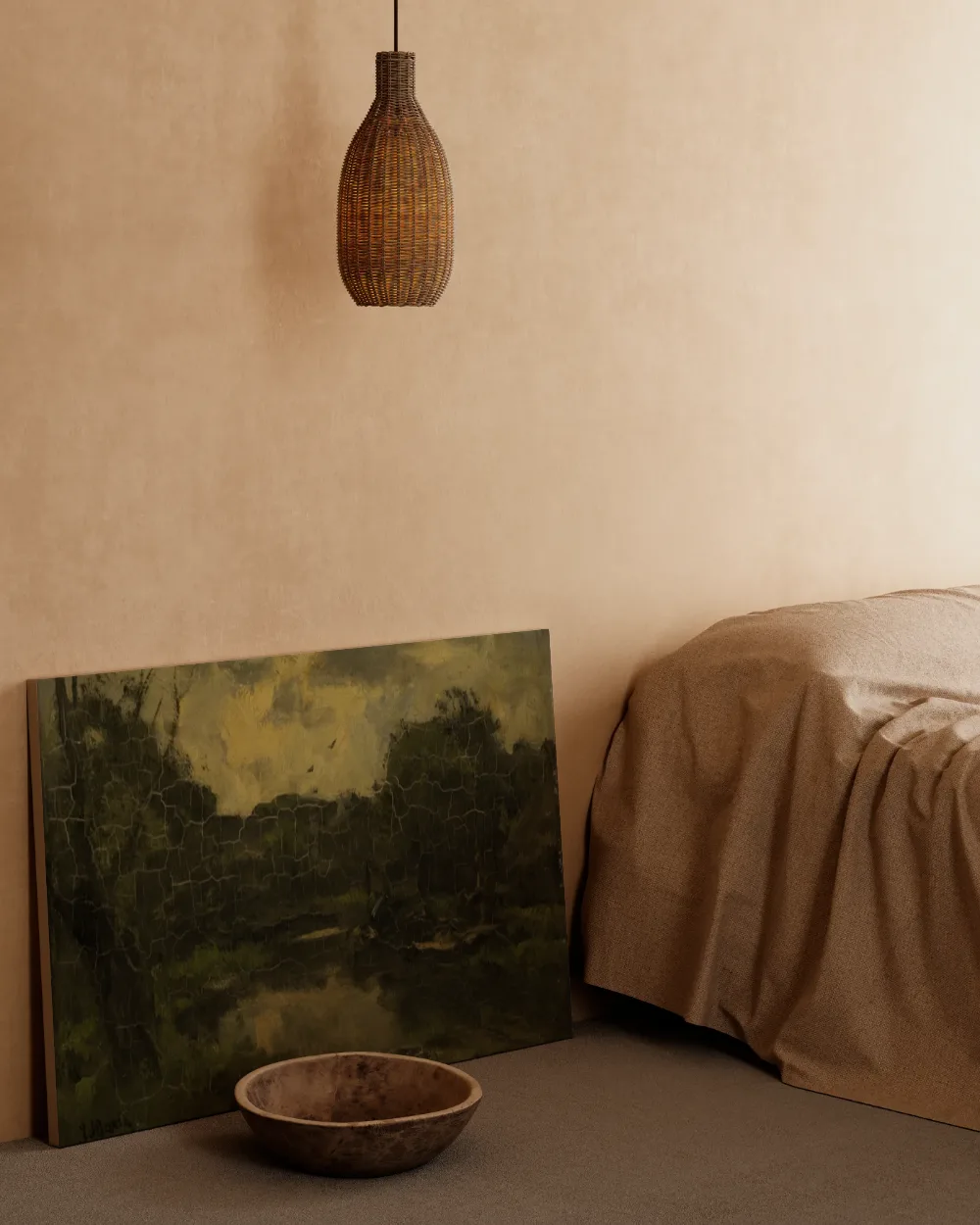 Landschap met schuit van Jacob Maris, canvas schilderij uit de collectie jacob maris