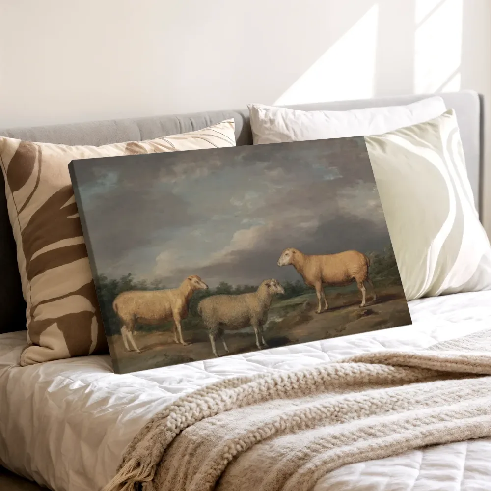 Ryelands-schapen van James Ward, canvas schilderij uit de collectie james ward