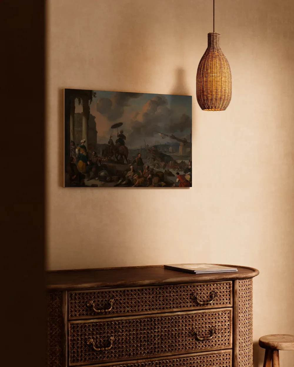 Haven aan de Middellandse zee van Johannes Lingelbach, canvas schilderij uit de collectie johannes lingelbach