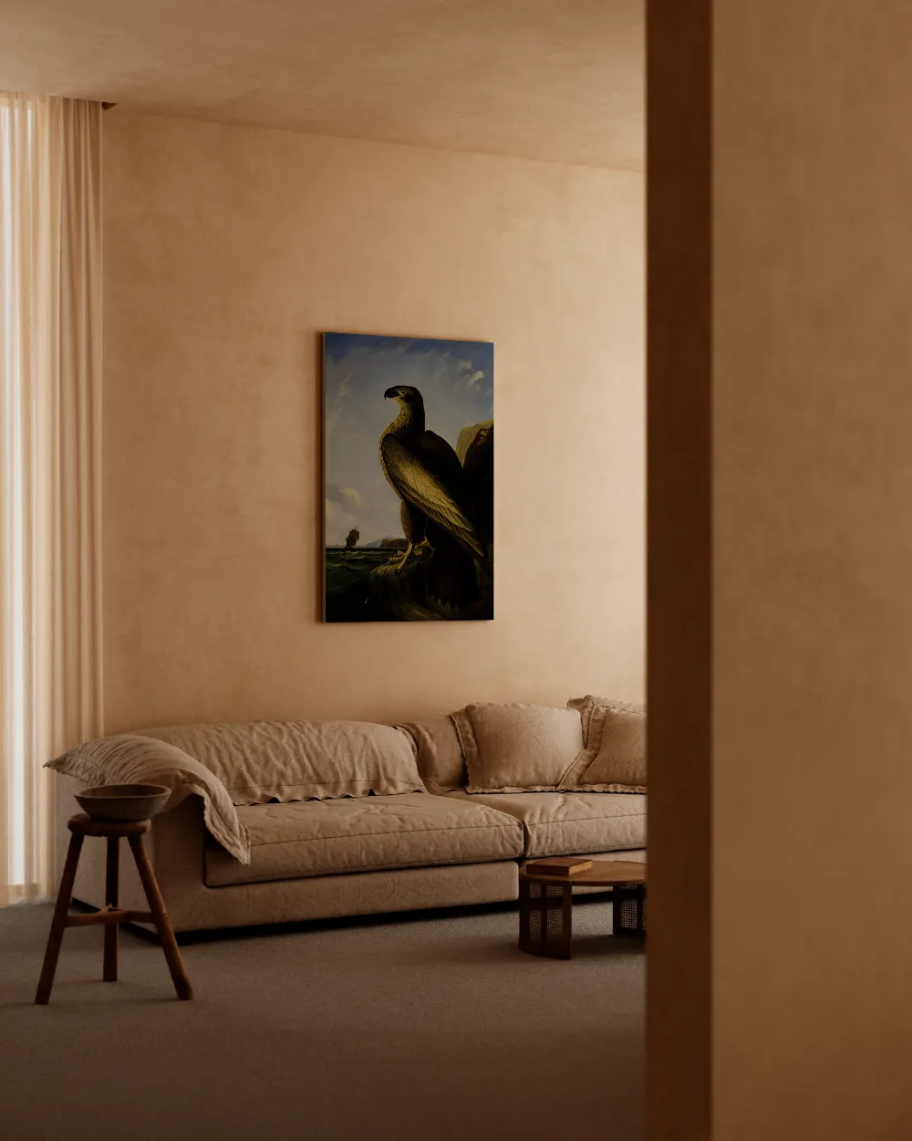 Washington-zeearend van John James Audubon, canvas schilderij uit de collectie john james audubon